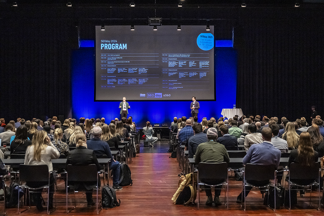 Billede af konferencesalen til SEOday 2024.