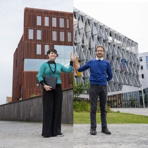 Foto af 2 mennesker der giver high five