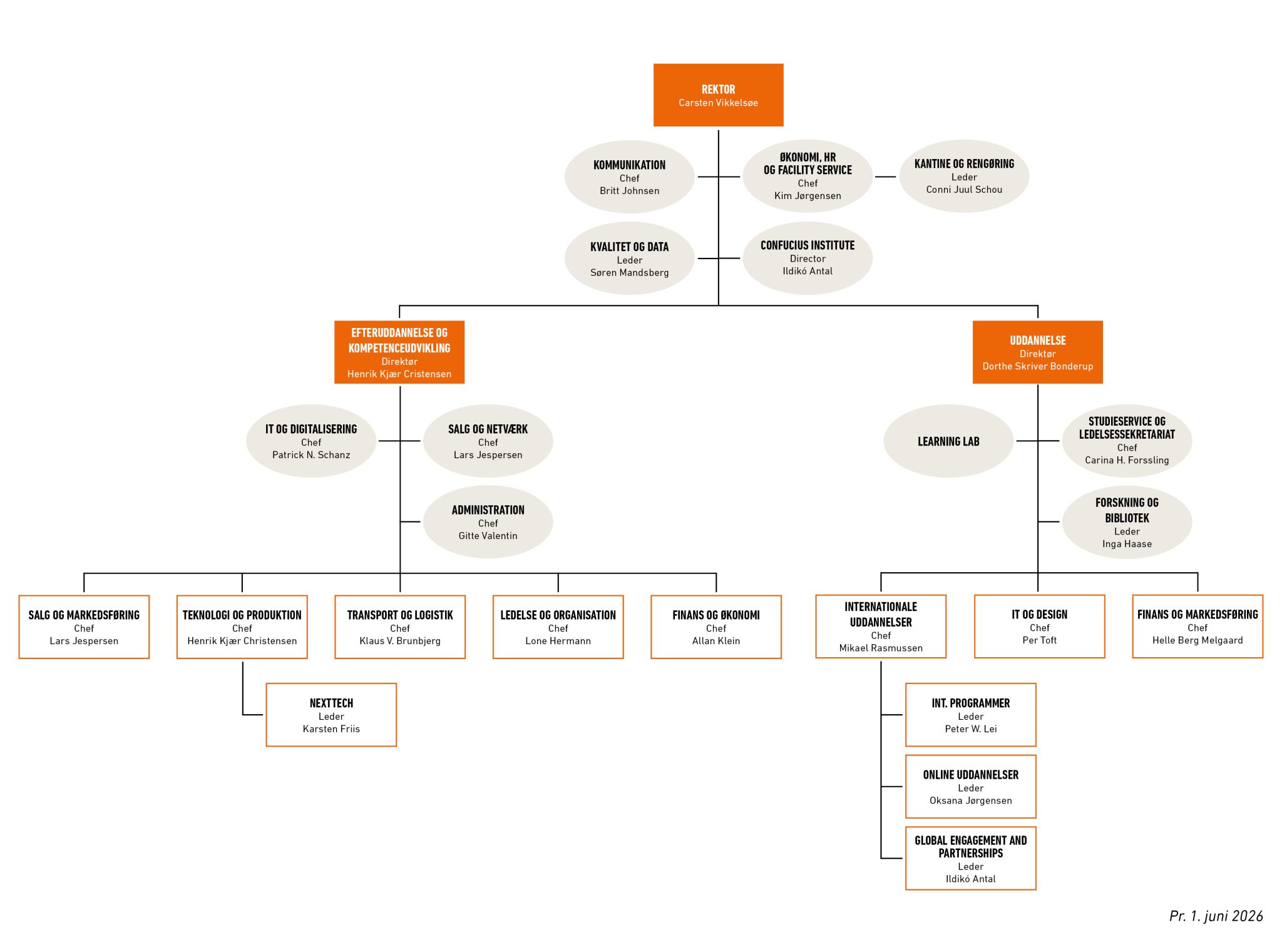 IBA's organisationsdiagram grafik