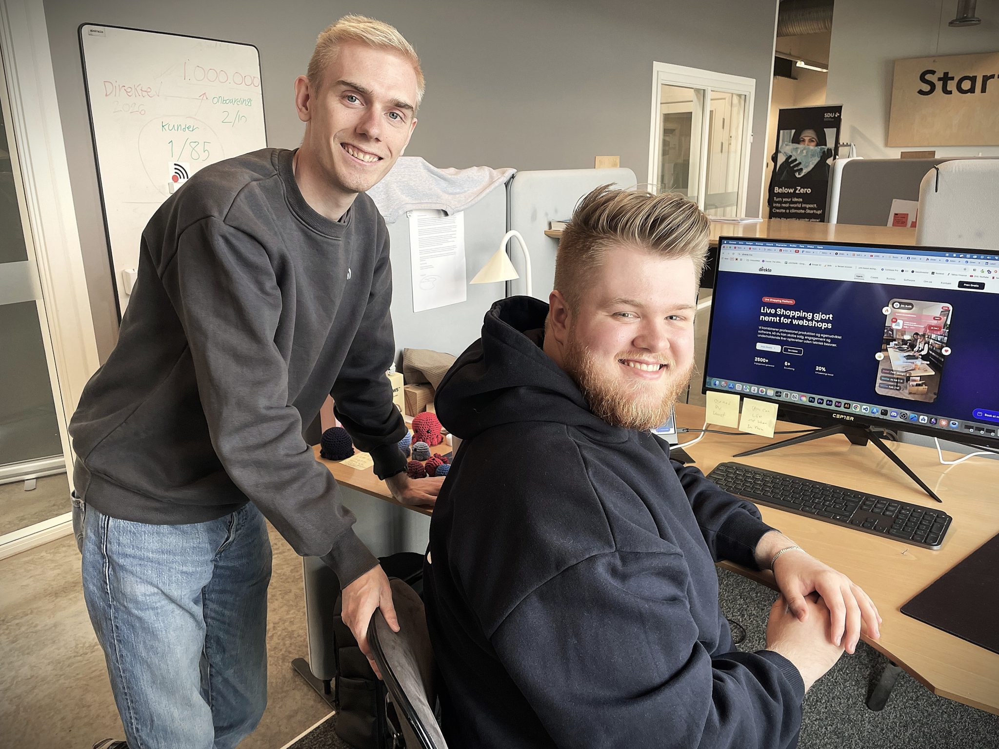 Laust og Casper har lavet firma sammen under uddannelsen.